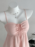 ZLLZ Women'S Cute Solid Color Cami Top, Summer - Pink