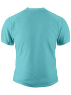 Summer Casual Fashion Men's Short-Sleeve Henley T-Shirt, Outdoor Leisure Work Running Comfortable European and American Trendy Versatile Men's Casual Shirt, Minimalist Outdoor Breathable Training Casual Men's Versatile Polo Shirt - Sky Blue