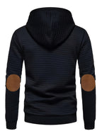 Pddzhaojun Small Checkered Three-Dimensional Hooded Sweatshirt, Autumn Essentials - Black