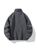 Men's Half-Zip Stand Collar Sweatshirt, Suitable for Daily Commuting, Urban Outings, Outdoor Walks, Short Hikes, Home Leisure, Etc., for Autumn and Winter - Purple