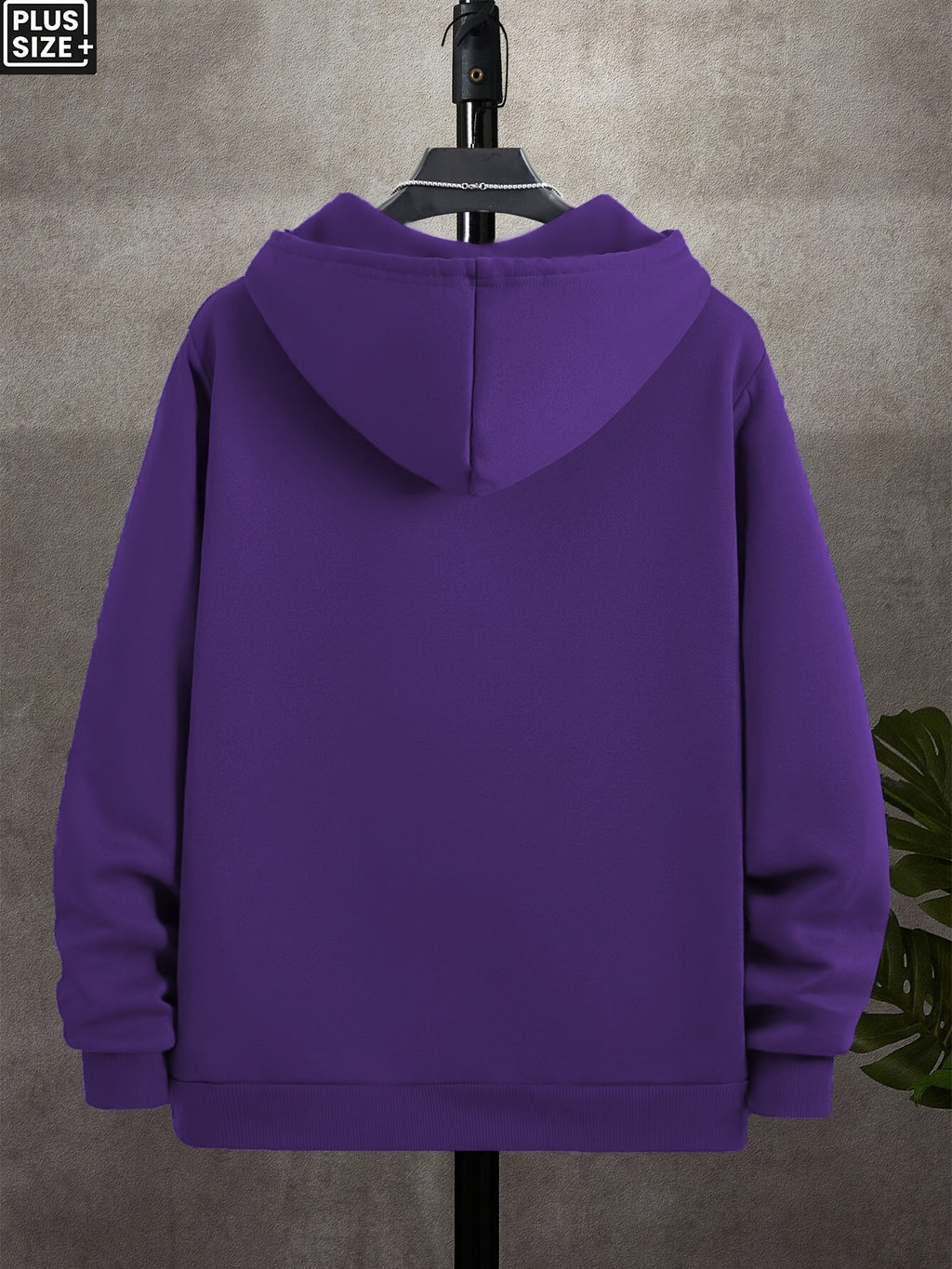 Men'S Solid Color Warm Fleece-Lined Zipper Sweatshirt, Global All-Season Factory Made Comfortable High Quality High Fit Rate Casual Men'S Sweatshirt - Purple 1