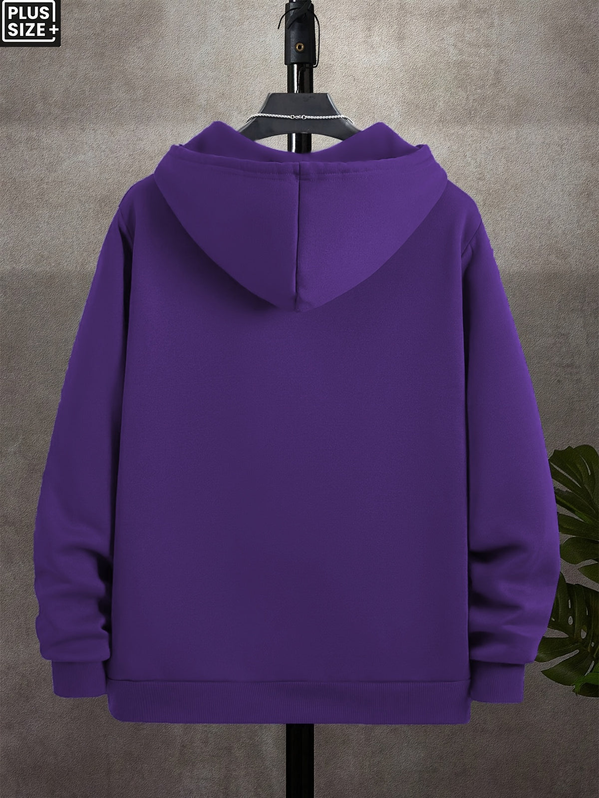 Men'S Solid Color Warm Fleece-Lined Zipper Sweatshirt, Global All-Season Factory Made Comfortable High Quality High Fit Rate Casual Men'S Sweatshirt - Purple 1