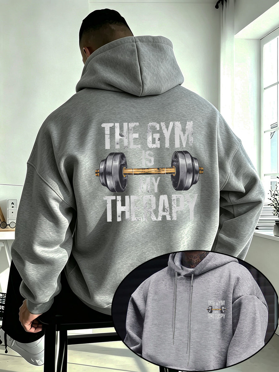 Versatile Hoodie for Weightlifting Enthusiasts, Casual and Comfortable Long-Sleeve Pullover, Suitable for Spring, Autumn, and Winter - Grey
