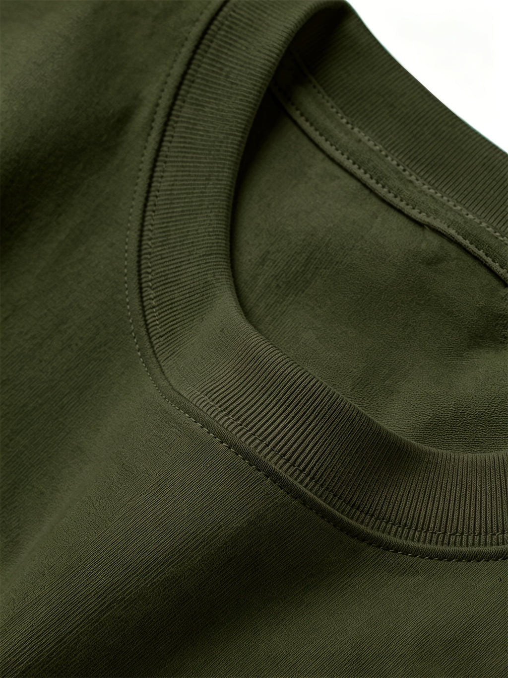 Men's Trendy Printed Short-Sleeve T-Shirt, New Summer Heavyweight Pure Cotton Versatile Outdoor Sports Breathable Top - Olive Green