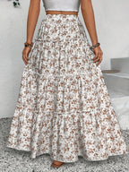 Women'S Fashionable Sweet Floral Long Dress Summer - Mixed colors