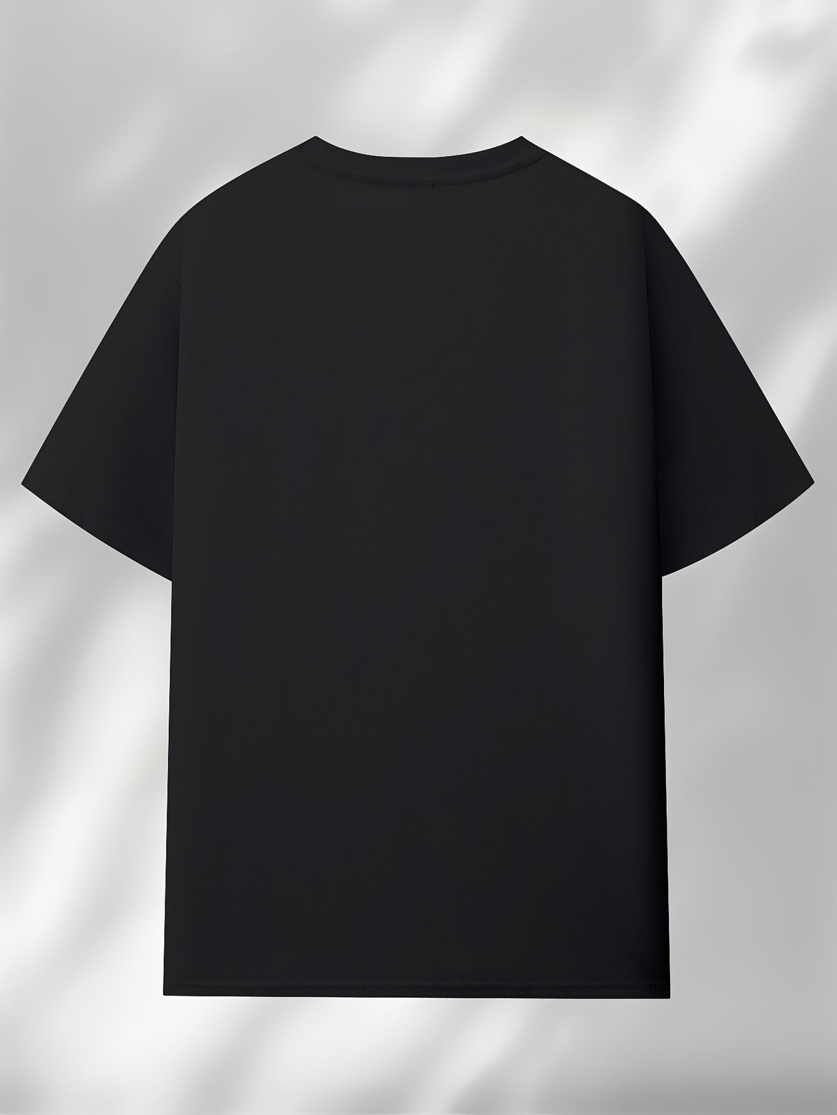 Men'S 2D Novelty Short Sleeve T-Shirt Printed with Minimalist Snowy Paris Elements Pattern, Loose Comfortable Crew Neck, Street Trendy Casual Summer Top, Breathable Fabric - Black