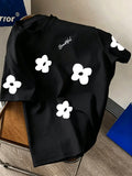 Summer Fashion Trend Top, Short-sleeve T-shirt - Black