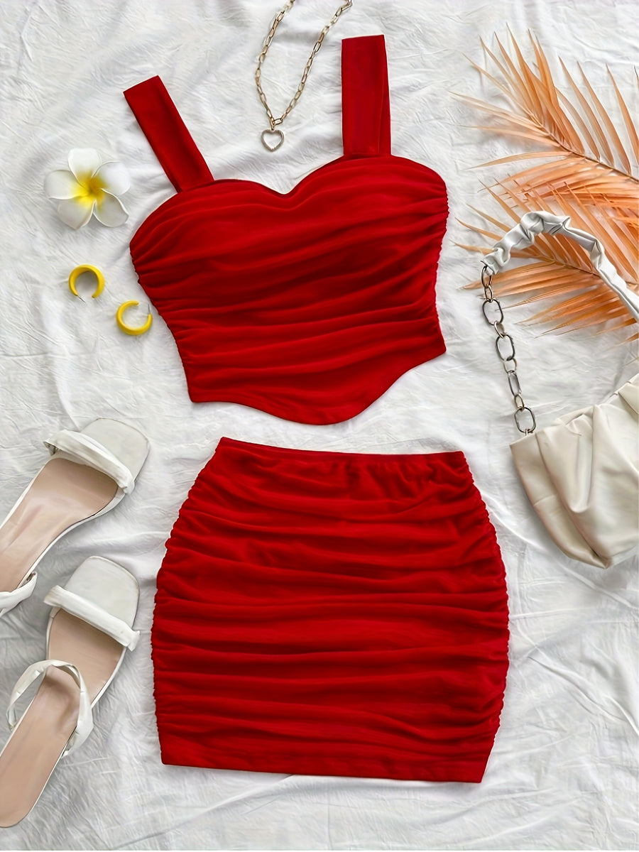 Fashion Solid Color Set - Red