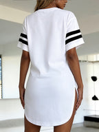 Summer New European And American Style Women'S Print Loose Fit Casual Short Sleeve T Shirt Top - White