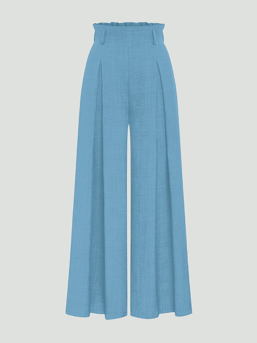 2026 New Spring/Summer Women's Pants - Casual and Versatile - Suitable for Daily Wear - Outings and Vacations - Belt Not Included - Sky Blue