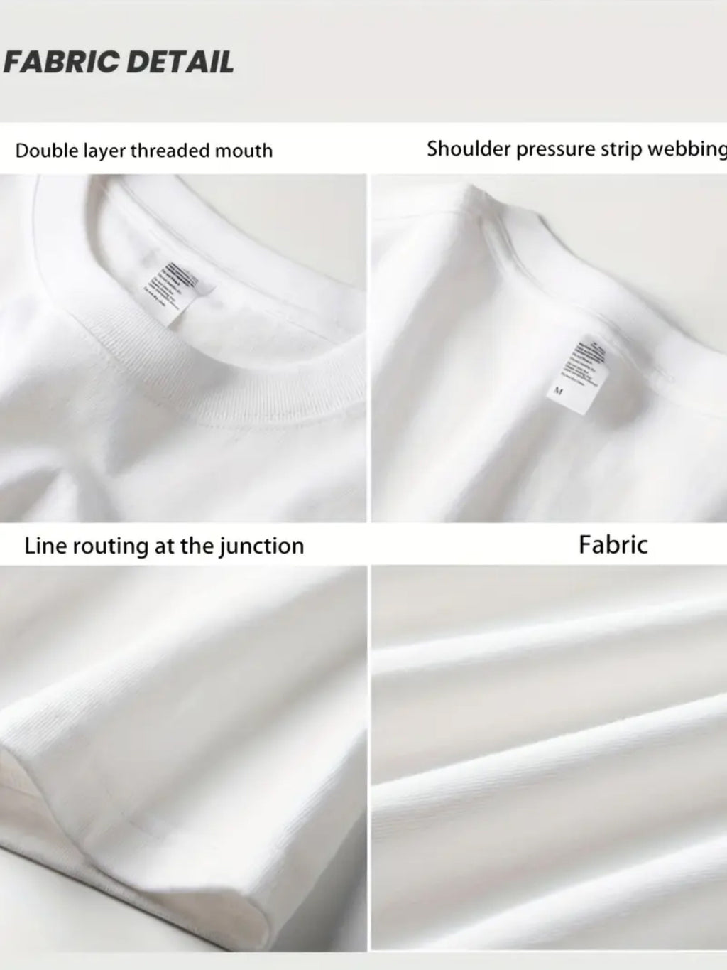 Summer Stylish Niche Printed T-Shirt, Heavyweight High Street English Letter Short Sleeve for Men, Fashionable Loose Fit Daily Short Top - White
