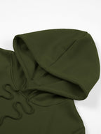 Men'S Trendy Print Casual Hooded Sweatshirt - GYM THERAPY Vertical Fitness Text Double-Sided Pattern Regular Fit with Front Kangaroo Pouch, Adjustable Drawstring Hood, Soft Fabric, Washable Print, Home, Commute, Camping Wear - fern green