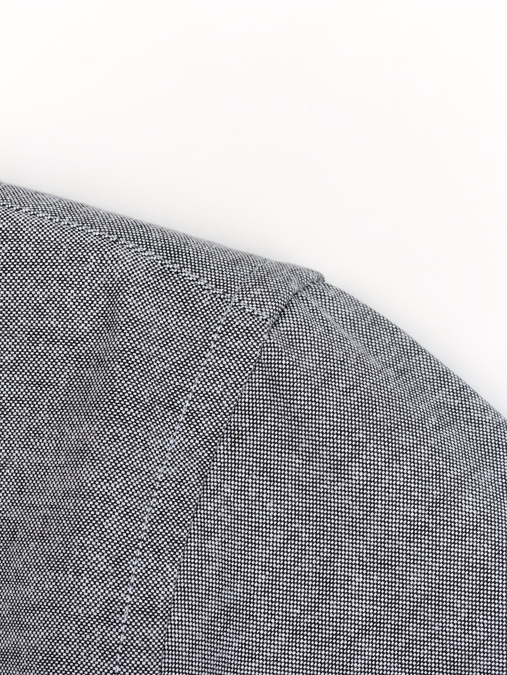 Men'S 60% Long Sleeve Solid Casual Sturdy Oxford Shirt - Grey