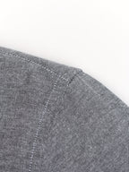 Men'S 60% Long Sleeve Solid Casual Sturdy Oxford Shirt - Grey
