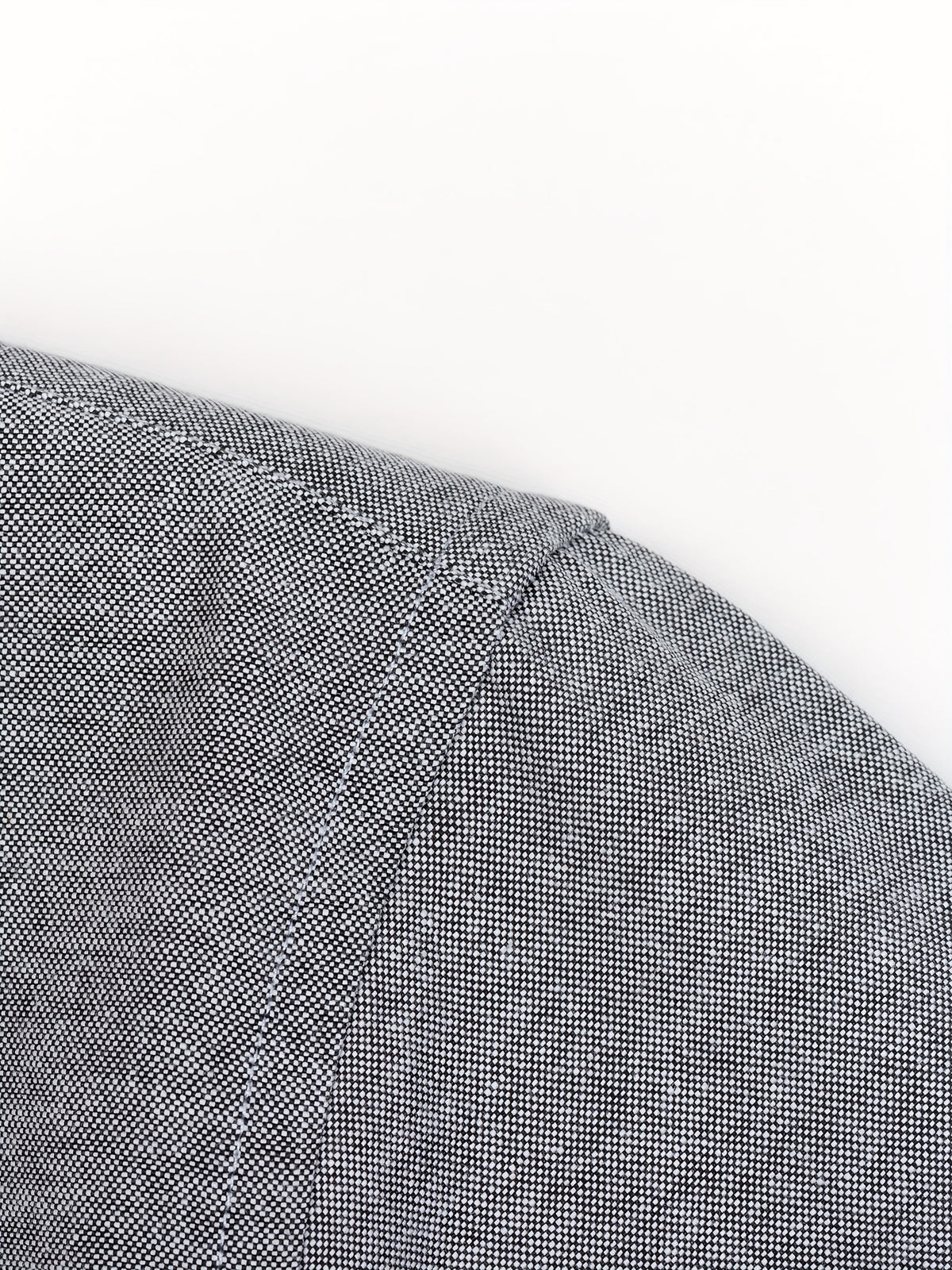 Men'S 60% Long Sleeve Solid Casual Sturdy Oxford Shirt - Grey