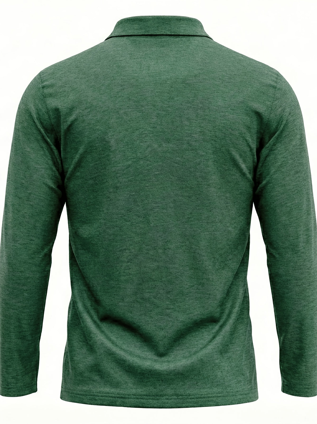 Spring/Autumn Men's Long-Sleeve T-Shirt, Men's Business Shirt, Open-Collar Lapel Color-Block Men's T-Shirt, Casual Party Wear, Suitable for Various Styling Combinations, Travel, Golf, Daily Wear, Suburban Outings, Family Trips, Parent-Teacher - Green