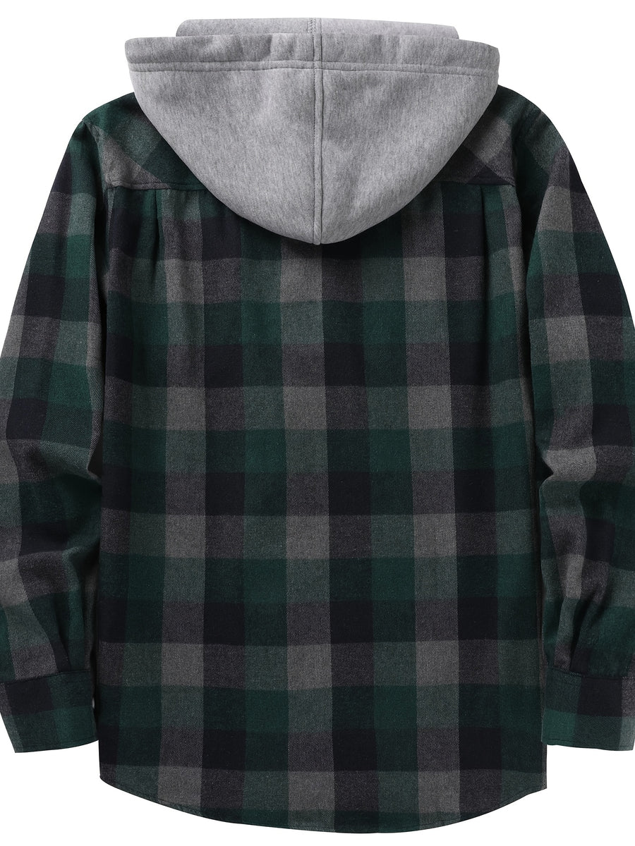 Men's Hooded Sweatshirt - Grid 9