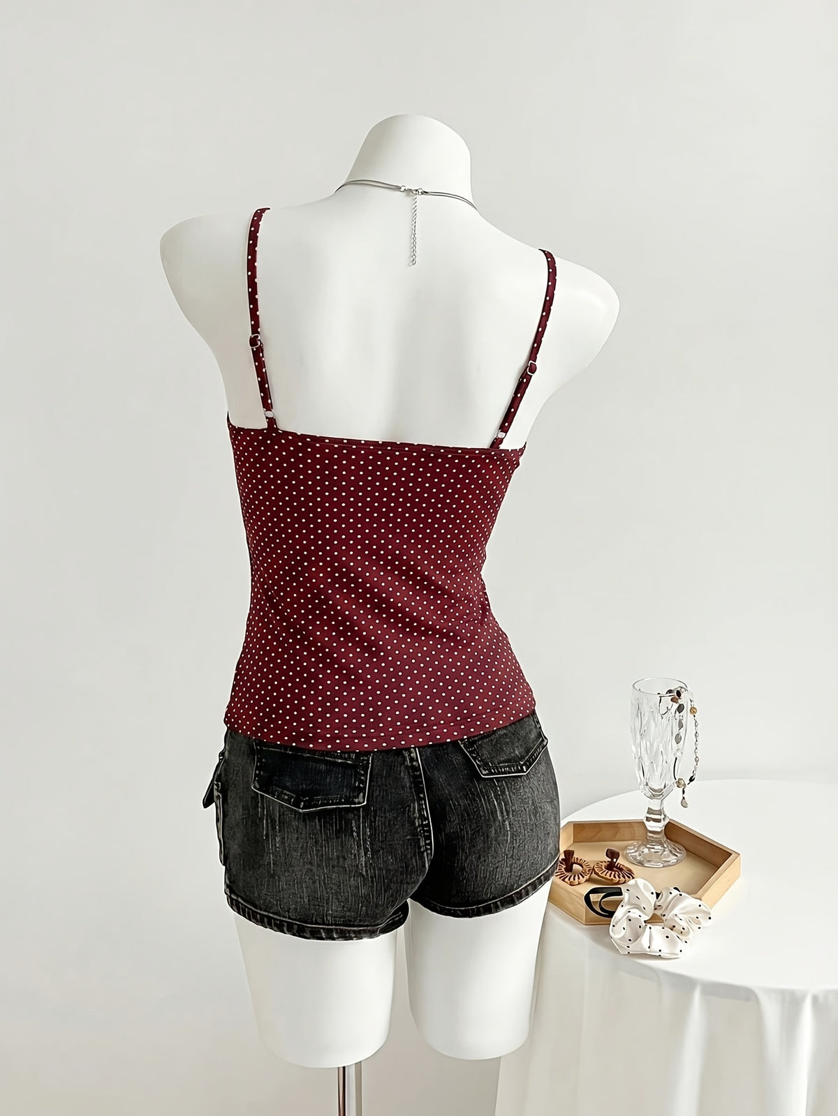 Women'S Polka Dot Decorative Casual Vest, Suitable for Daily Wear And Vacation - Mixed colors