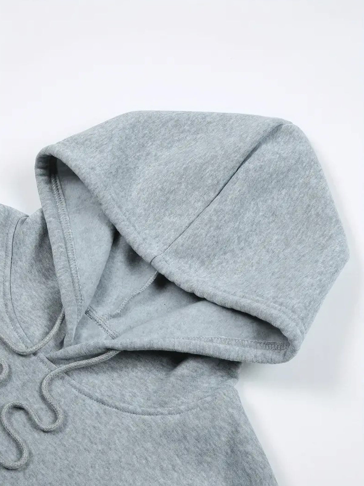 Hooded Sweatshirt with Printed Pattern, Autumn/Winter Style Sweatshirt NYC - Light Grey