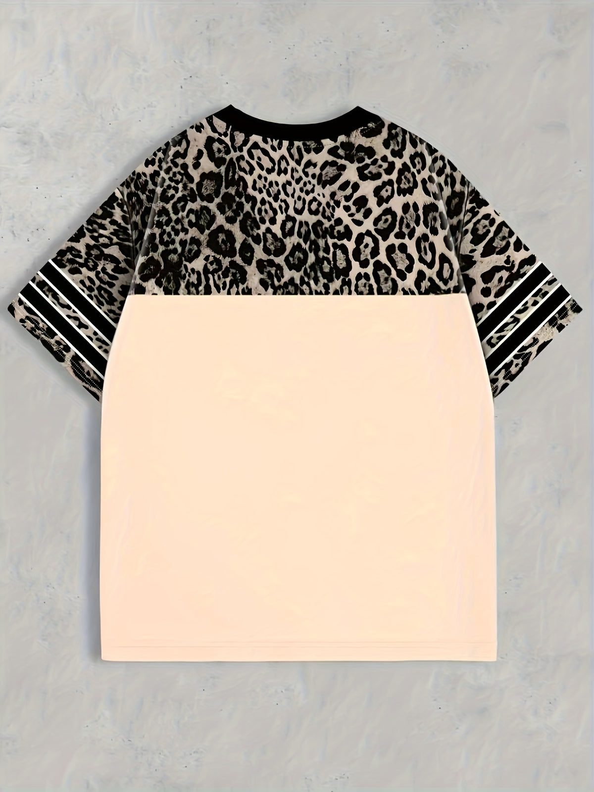 Retro Casual Leopard Print Outfit, Digital Pattern Design, Street Style, Short Sleeve Top, Back-To- Attire, Women'S Teacher Wear, Back-To- Festival Outfit Digital 28 - Multicolor