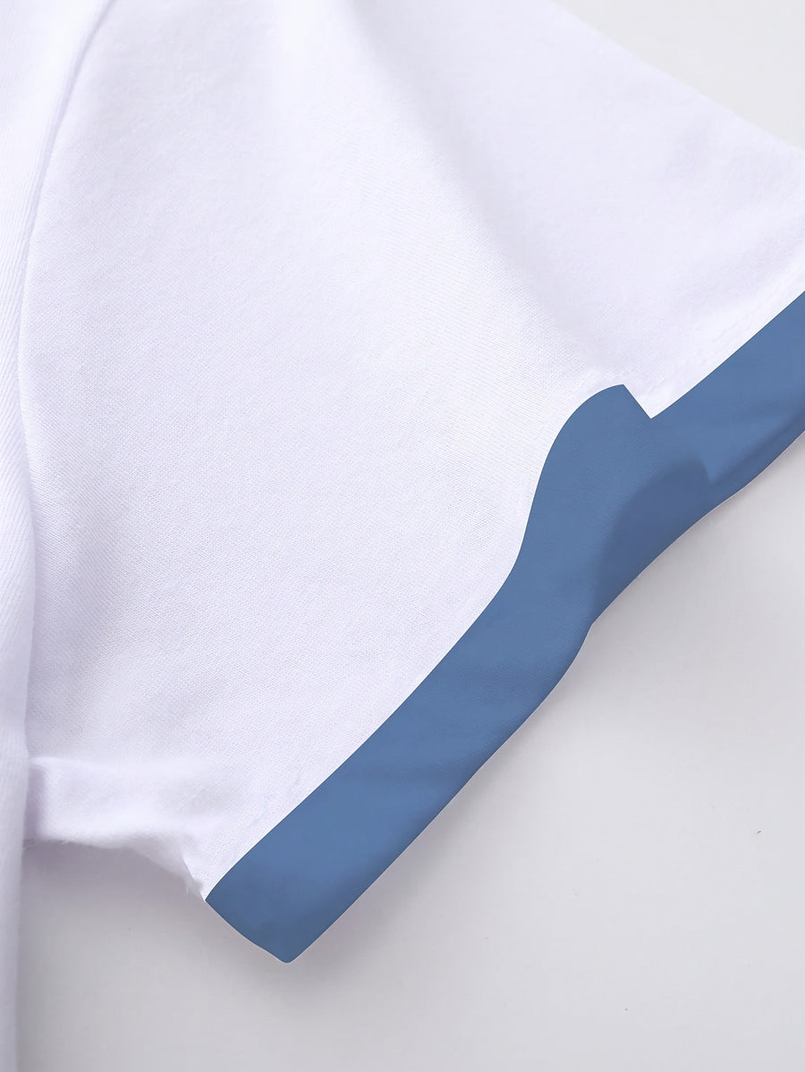 Women'S Summer Casual Short Sleeve Cute Heart Print Fashion T-Shirt with Funny Logo (Quick-Dry) - White