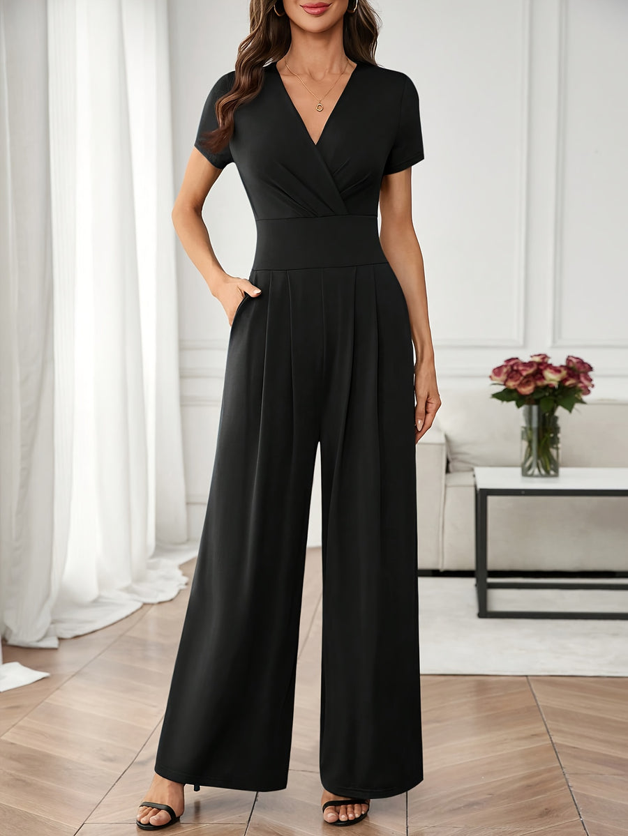 Fashionable and Versatile Jumpsuit - Black