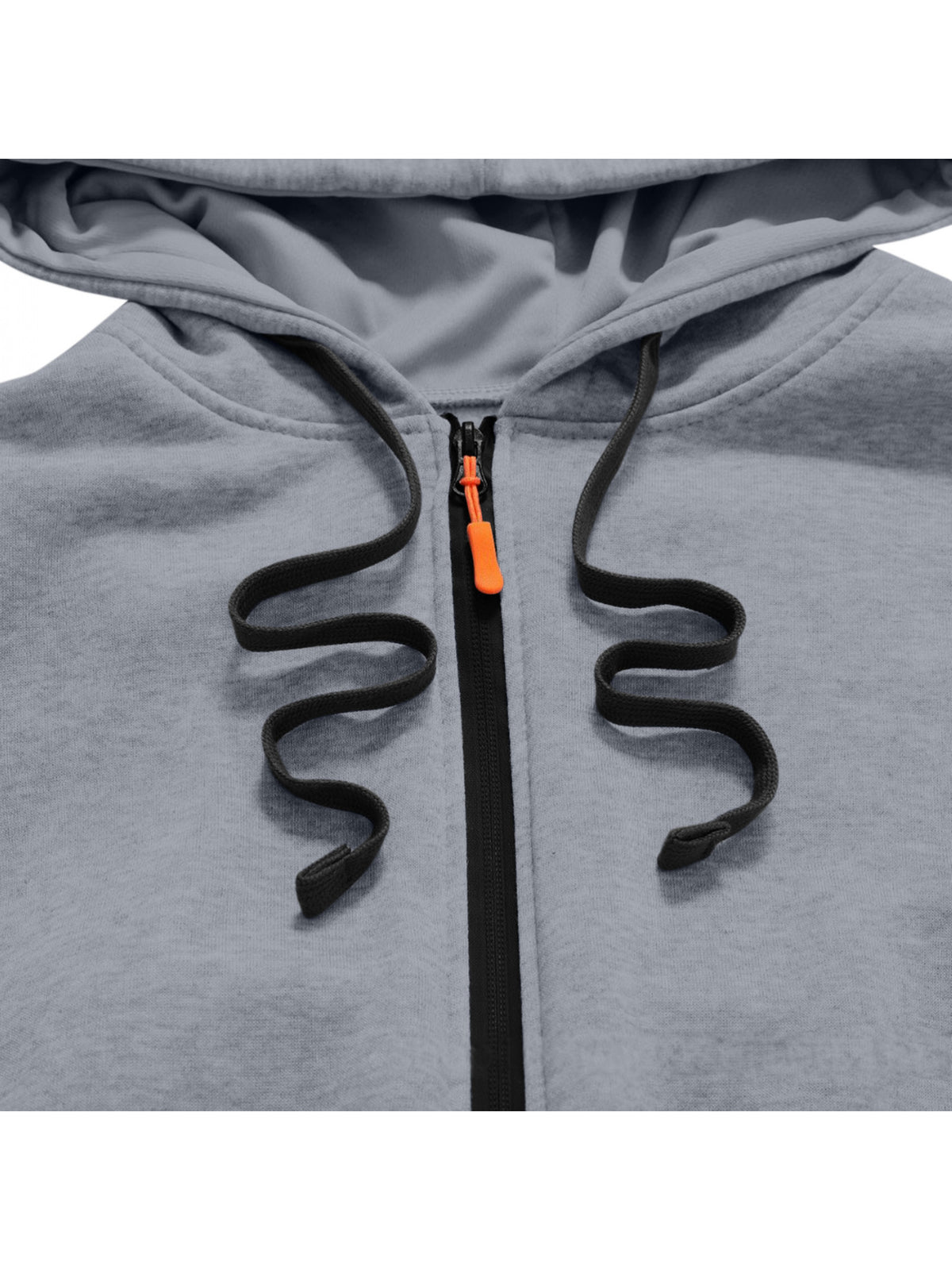 Men'S Casual Hooded Long Jacket PARIS Striped Logo Print Side Seam Zipper Detail Leather Decorative Label Drawstring Hat Collar Loose Daily Windproof Coat, Autumn Essentials - Grey