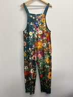 Fashionable and Versatile Home Suspender Jumpsuit - Floral 0472 - Multicolor