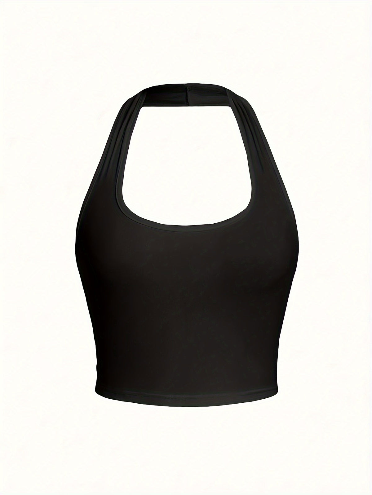 Women's Casual Clothing | Sexy Tank Top | Summer Vest | Summer Top | Sleeveless - Backless - Halter | Y2K | Cute Top | Hanging Neck Top | Halter Tank Top, Base Layer - Black