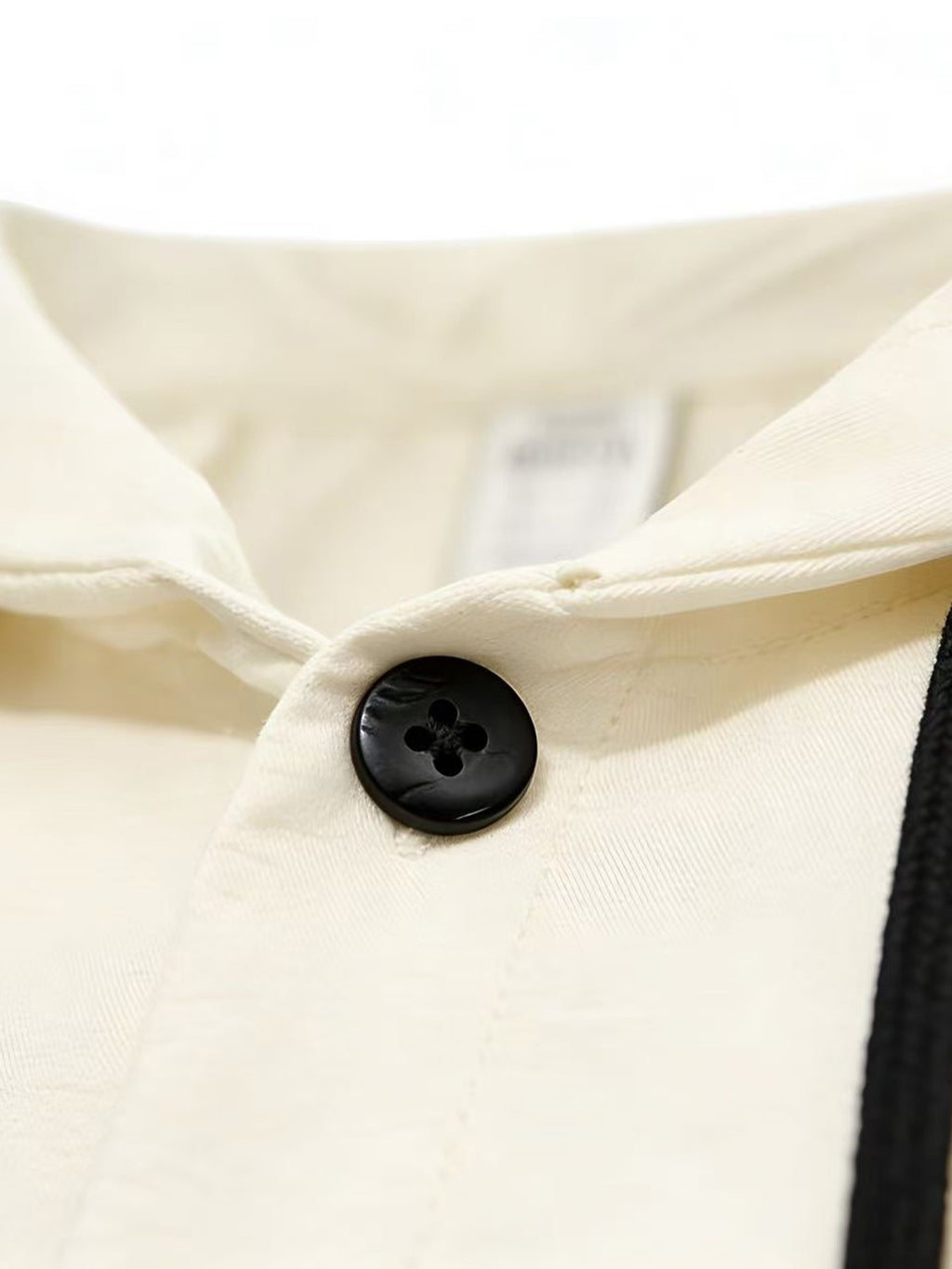 2026 European Style New Men'S Classic Versatile Comfortable Daily Office Commute Date Fashion Trendy Outdoor Sports Outing Travel Versatile Comfortable Hooded Shirt - Off-white