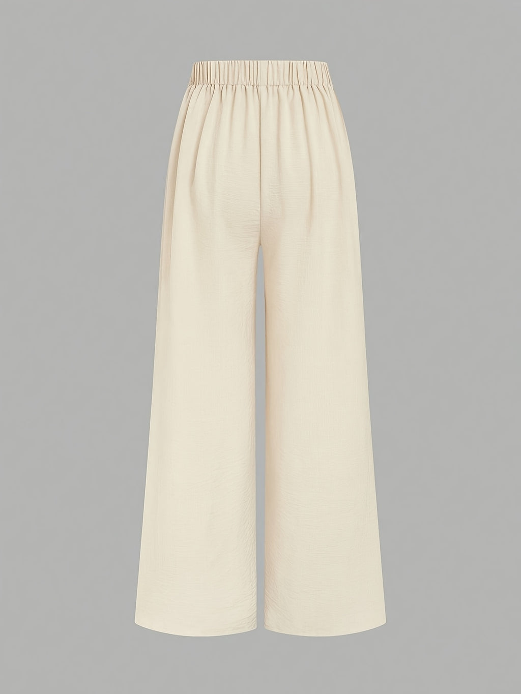 High-Waist Wide-Leg Pants, Women'S Summer Flared Skirt Design, Slim Elegant Commute Casual Trousers - Khaki