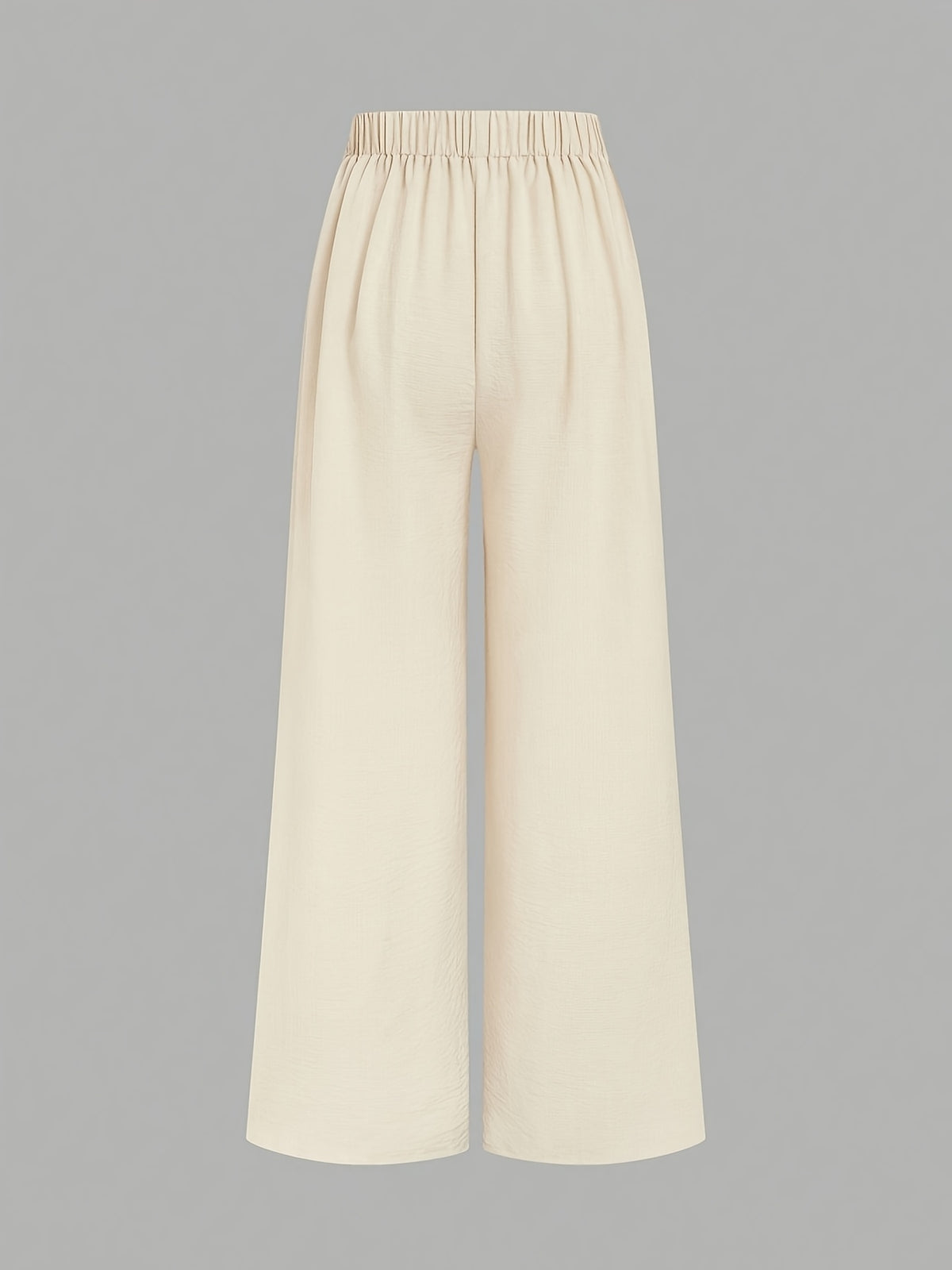 High-Waist Wide-Leg Pants, Women'S Summer Flared Skirt Design, Slim Elegant Commute Casual Trousers - Khaki