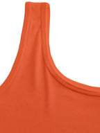 I Am More Naughty Than I Look" Letter Print Women's Beautiful and Sexy Round Neck Sleeveless Tank Top, Y2K Hot Style, Slightly Stretchy, Comfortable, Suitable for Spring and Summer, Pretty Top, Essential for Home, Outings, and Parties - Orange