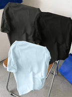 3pcs Set Men's Pure Cotton Short-Sleeve Crew Neck T-Shirt with Milan, Italy Pattern, Suitable for Daily Casual Wear, Comfortable, Soft, Breathable, Summer Essential - Light Blue + Black + Dark Gray