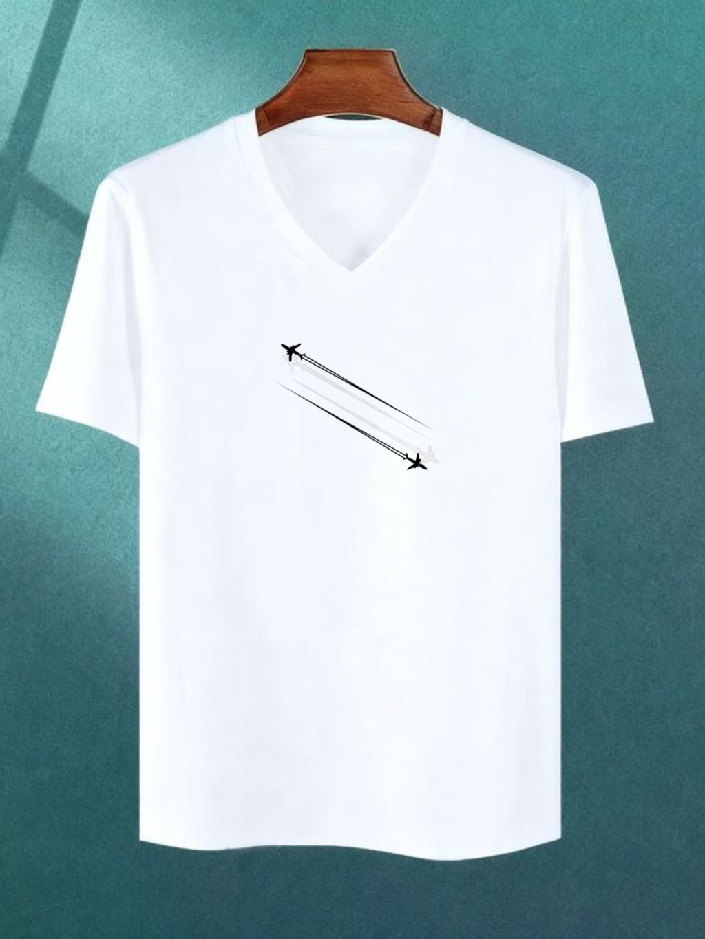 Casual Style Men'S T-Shirt Star Trail Design Summer Wear Gift for Him - White