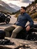 Men'S Jacket, Business Commute Biker Casual Flight Jacket, Casual Sports All-Match Jacket, Perfect Gift for Halloween, Christmas, And Valentine'S Day, Ideal Present - Navy Color