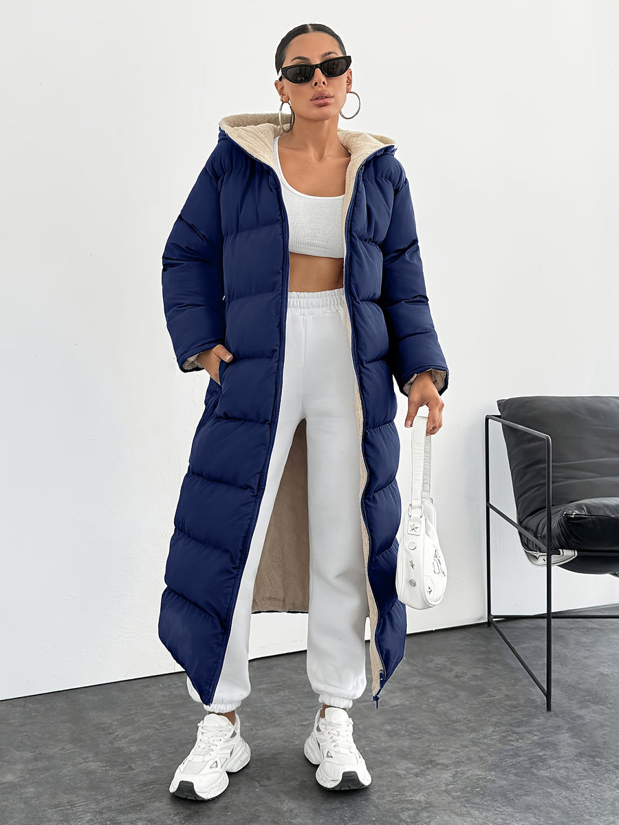 Fashionable and Elegant Thick Coat - Blue