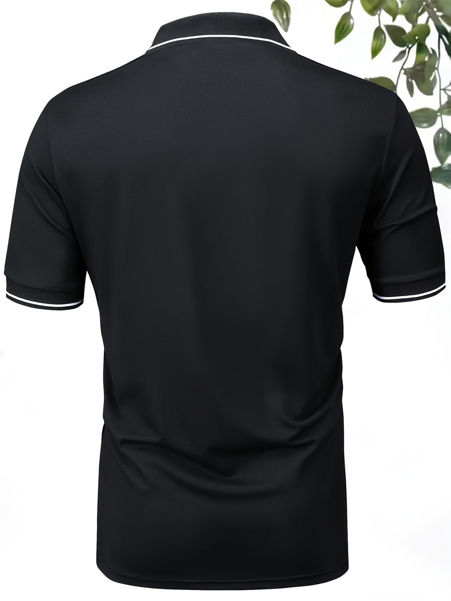 5pcs Summer Lapel Men's Shirts, Solid Color Plain Short Sleeve Shirts, Multi-Color Workwear, Casual Sportswear, Men's Executive Tops - Mixed colors