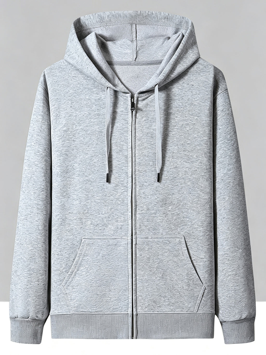 New Men'S Hoodie, Spring Autumn Fashion Casual Top Jacket, Hooded Zipper Athletic Glossy Sweatshirt - Light Grey