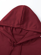 Men's Hooded Short-Sleeve Dark Graffiti Joker Print, a Summer Essential for Men. Features a Comfortable Patterned Print, Suitable for Multiple Occasions, and Is the Top Choice for Fitness and Outdoor Sports Enthusiasts - Burgundy