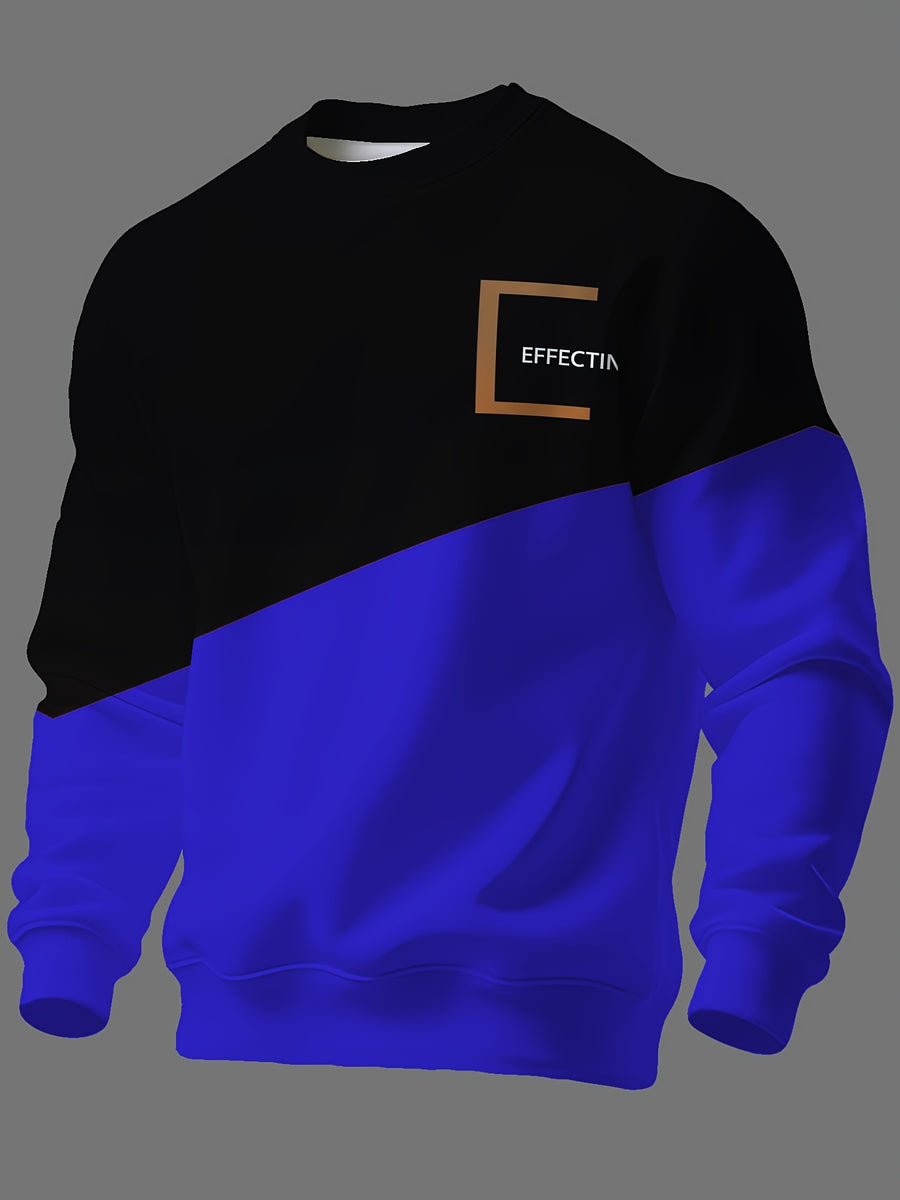 Men's Crew Neck Sweatshirt, Trendy Brand Fashion, Long Sleeve, Fall/Winter 2026, New Arrival, Premium Crew Neck Sweatshirt - Mixed Color 2