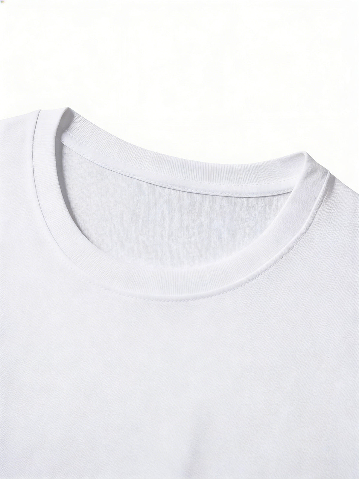 100% Cotton Men's T-Shirt, Cotton Fabric, Airplane Print, Lightweight, Breathable, Sweat-Absorbent, Essential Summer Daily Top - White