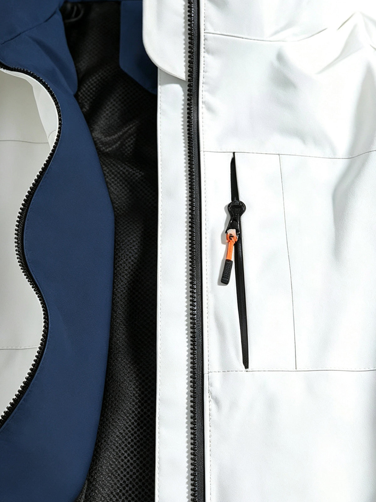 Outdoor Windproof Jacket with Maple Leaf Print, Softshell Fabric, Men'S Casual Hiking Coat, One-Piece Design - White