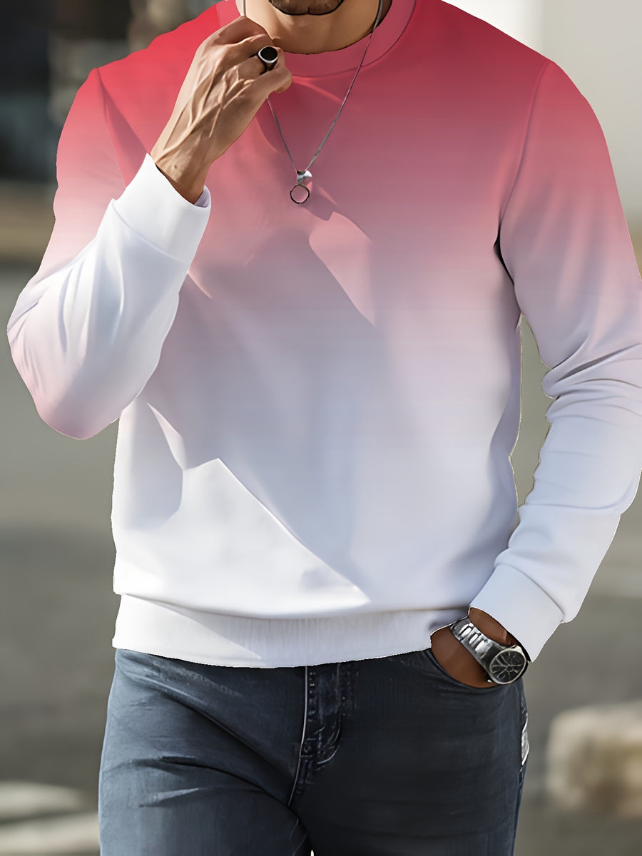 New Autumn/Winter Long-Sleeve Printed Crewneck Sweatshirt for Men - Mixed Color 4