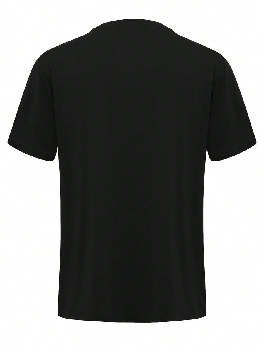 180g 100% Men's Three-Color Patchwork Short-Sleeve Top, Positioning Badge "NEVER LIFE": Summer All-Season Base Layer, Factory-Made for Men, Comfortable, High-Quality, High-Fit Rate, Casual Sportswear - Mixed Color 10
