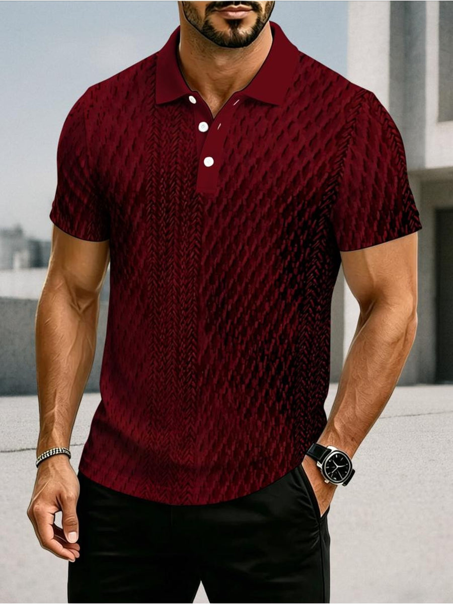 Men'S Novelty Polo Shirts, [Printed Design - Not Textured] New Style, Mixed Colors, Multiple Specifications Available, Minimalist Architectural Print, Urban Setting, Calm Geometric Atmosphere, Soft Lighting, Muted Tones - Mixed colors