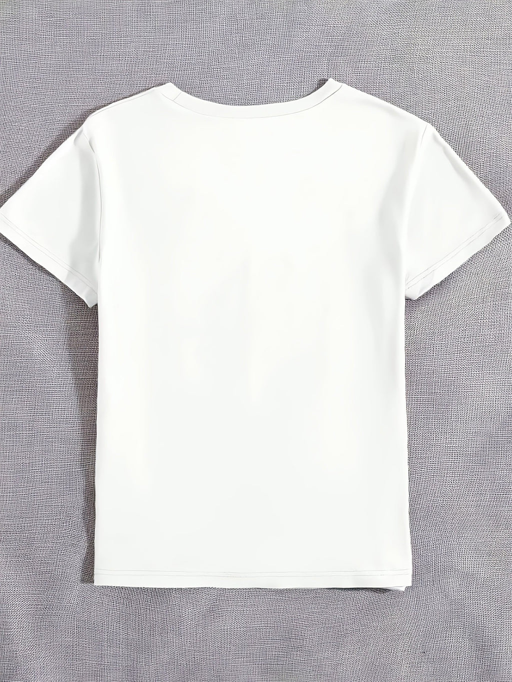 Women's White "MANGO" Letter Print Casual T-Shirt, Made of Polyester Fabric, Available in Multiple Specifications, Casual Loose Fit Top for Daily Wear and Casual Occasions - White