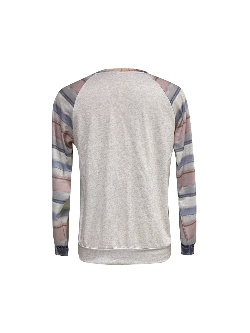 Kitten Print Crew Neck Sweatshirt, Casual Long Sleeve Drop Shoulder Sweatshirt, Women's Clothing - Apricot