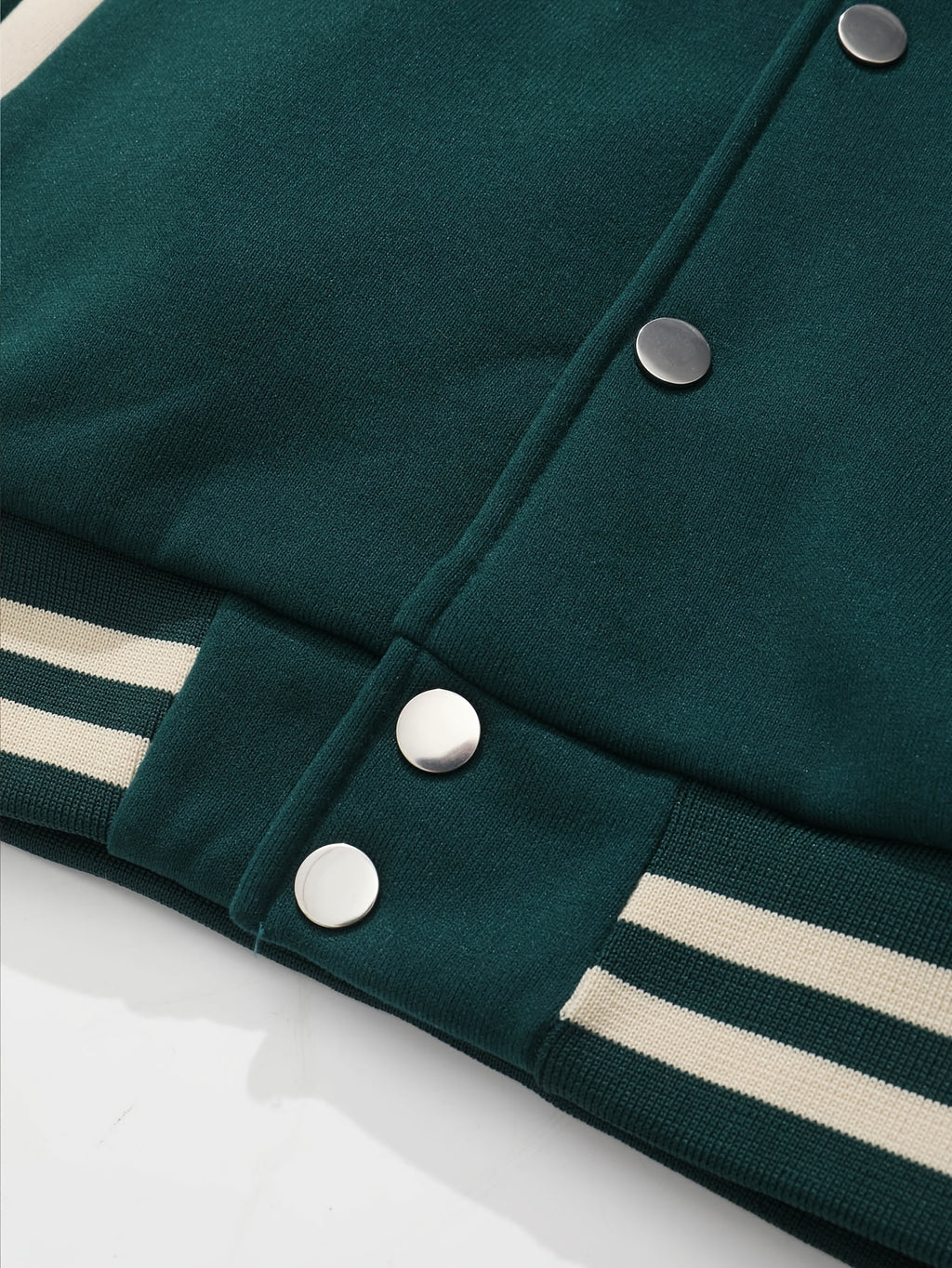 Women's Fashion Casual American Letter Vintage Street Style Sport  Jacket - Dark Green