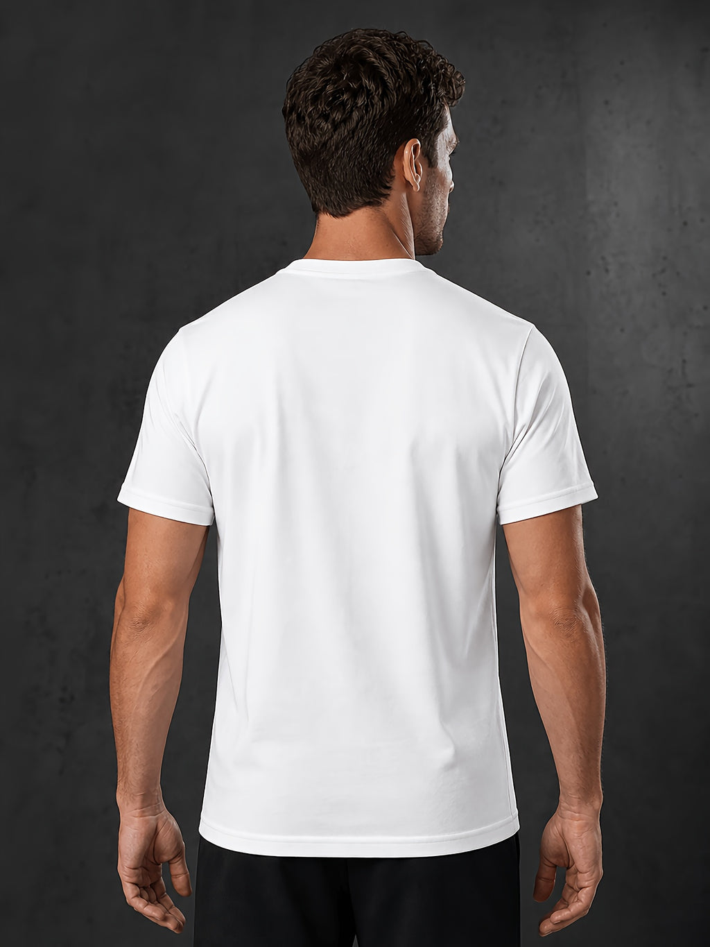 Men's 4pcs 100% Cotton Short Sleeve T-Shirts, Soft & Comfortable Crew Neck Basic Tees for Everyday Casual Wear, Layering and Travel, Father's Day Gift for Men, Available in Black, White or Mixed Black & White - White 4-pack